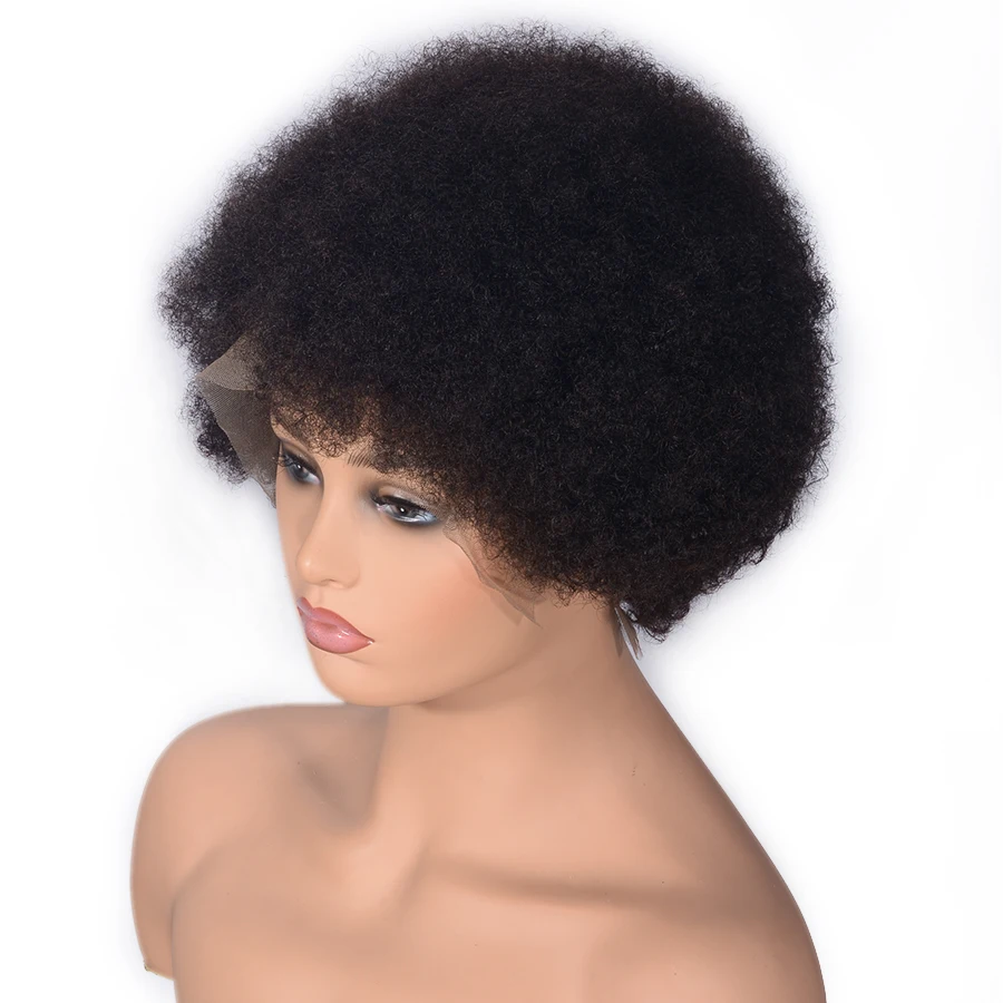 02(5)Perruque cheveux humains naturelle Afro