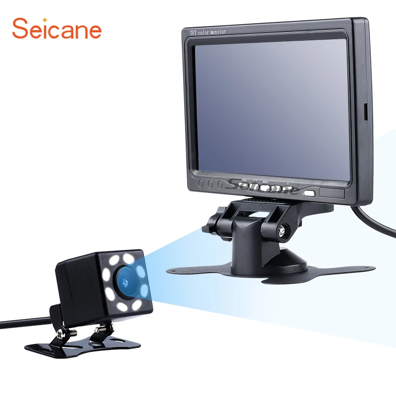 Автомобильный парковочный монитор Seicane камера заднего вида HD 1024*600|Мониторы для