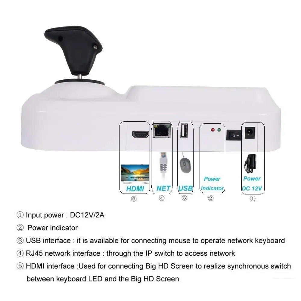  Inesun Onvif CCTV IP PTZ 3D Joystick Network Keyboard Controller With 5 inch HD LCD Screen For IP P - 32985162701