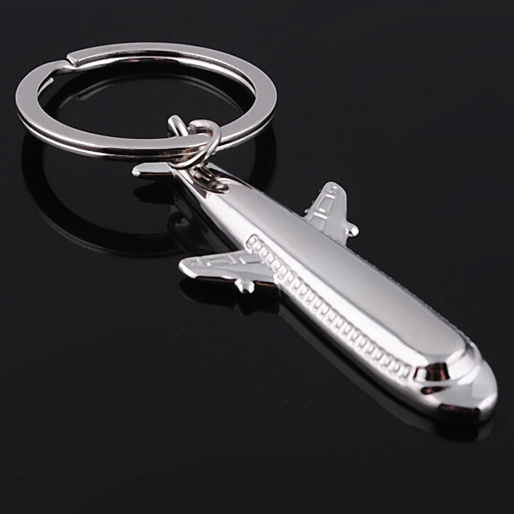 1 PCS Aircraft Plane Shaped Metal Key Chain Keychain Key Ring Keyring