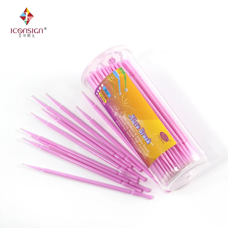 

Wholesale Price 1000 pieces/lot Disposable Ultra-small Brush Free Cleaner Natural Cotton Brush Eyelash Extension tools