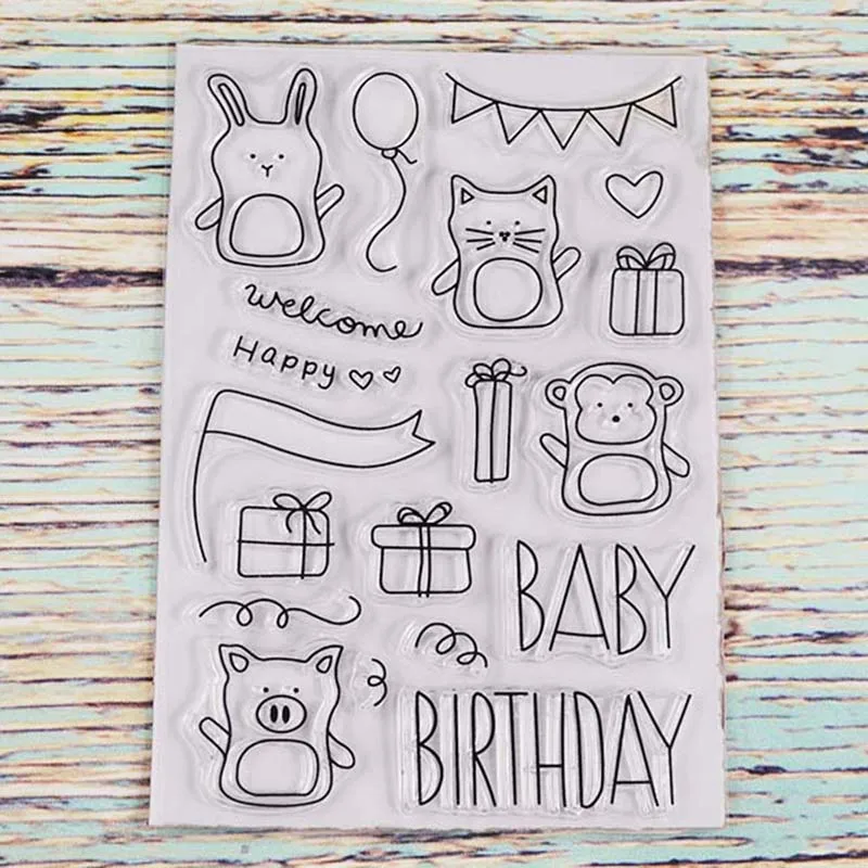 

Welcome baby transparent clear stamp for DIY Scrapbooking/Card Making/Kids Christmas Fun Decoration Supplies
