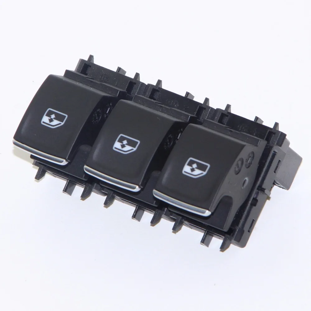 3PCS OEM Chrome Passenger Side Window Switch Button For VW Golf MK7 GTI