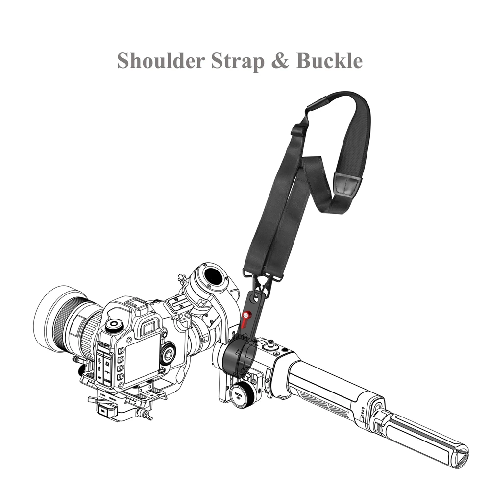 

Neck Shoulder Strap + Hang Buckle for DJI Ronin-S Superior 3-Axis Handheld Gimbal Stabilizer Adjustable Strap Length Lanyard
