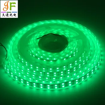 

100M 20x5M DC12V 5050 Double Row 5050 LED Strip Green color IP30 IP67 Waterproof in silicon tube 120LEDs/m Flexible White PCB