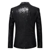 Black Sequin One Button Shawl Collar Suit Jacket Men Bling Glitter Nightclub Prom DJ Blazer Jacket Men Stage Clothes for Singers ► Photo 2/6