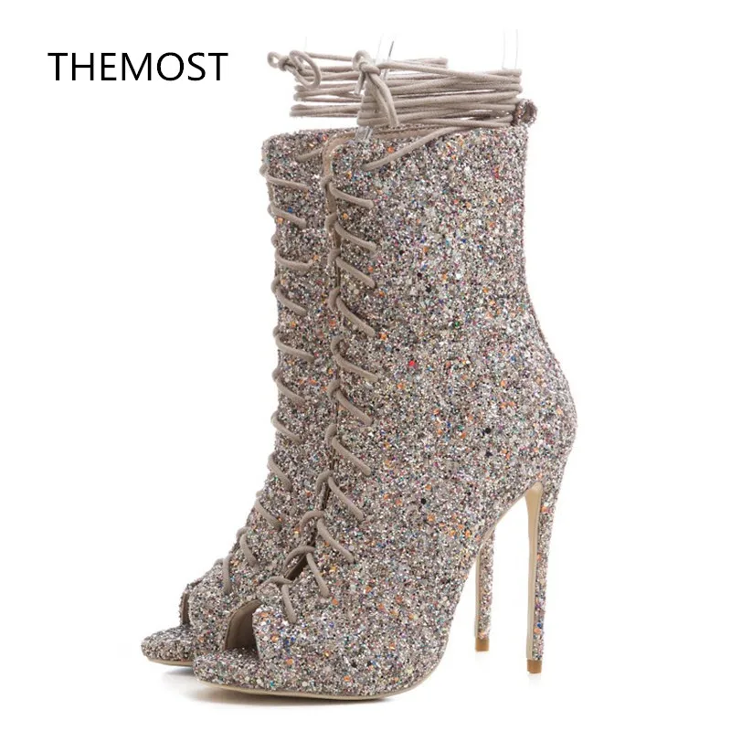 sequin heeled sandals