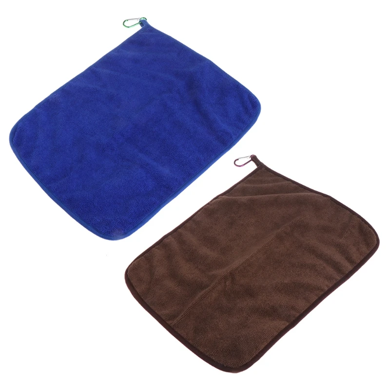 

Soft Fishing Towel Quick Dry With Buckles Microfiber Water Absorption Non Stick Fishing Tool Accessories