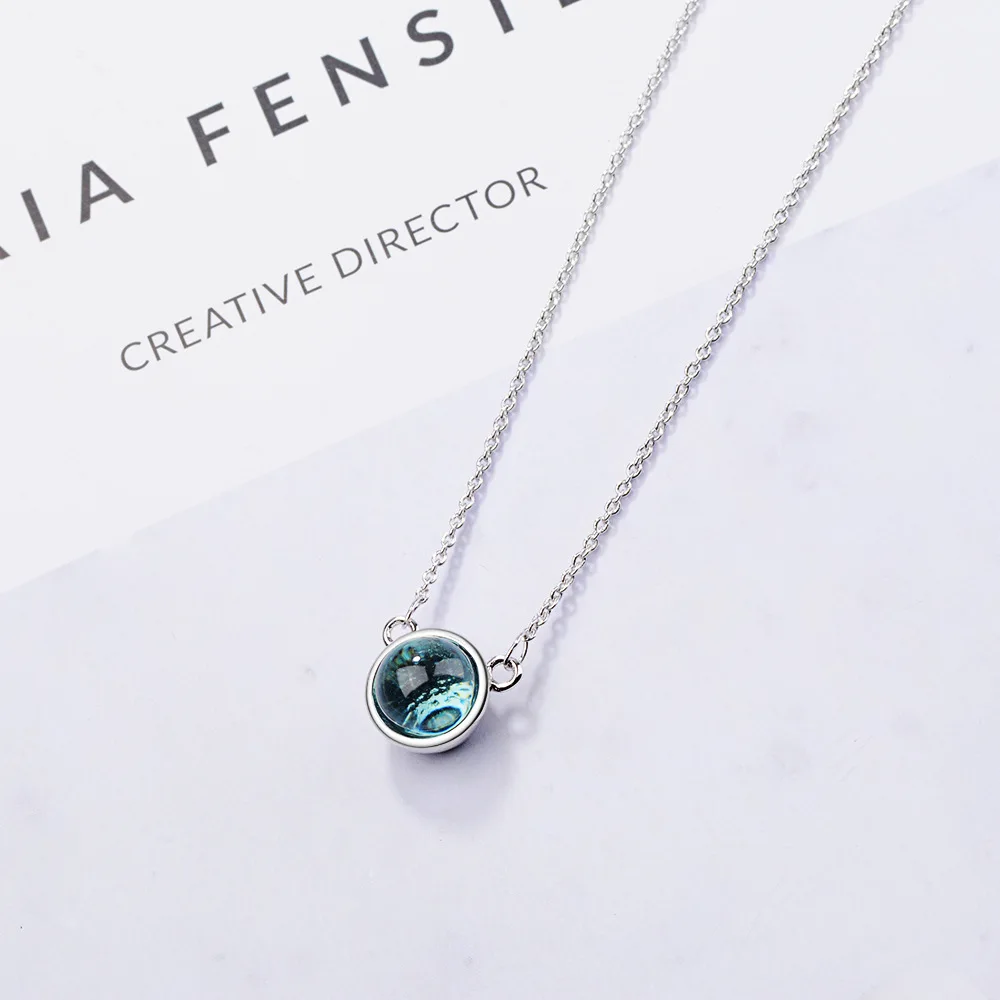 simple women necklace silver (6)
