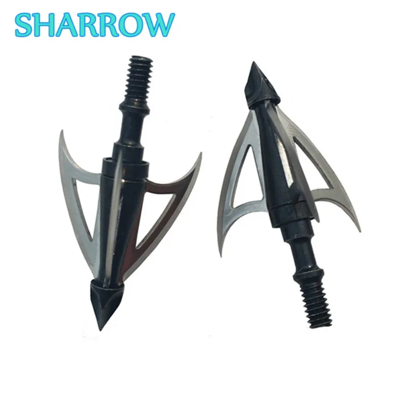 

6/12Pcs 100 Grain Archery 3 Fix Blade Broadhead Arrowhead Steel Arrow Tips Screw-In Arrow Head For Shooting Archery Accessories