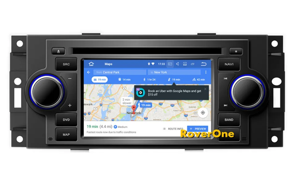 Top RoverOne Android 8.0 Car Stereo Radio DVD Multimedia System For Jeep Commander Compass Grand Cherokee Liberty Patriot Wrangler 12