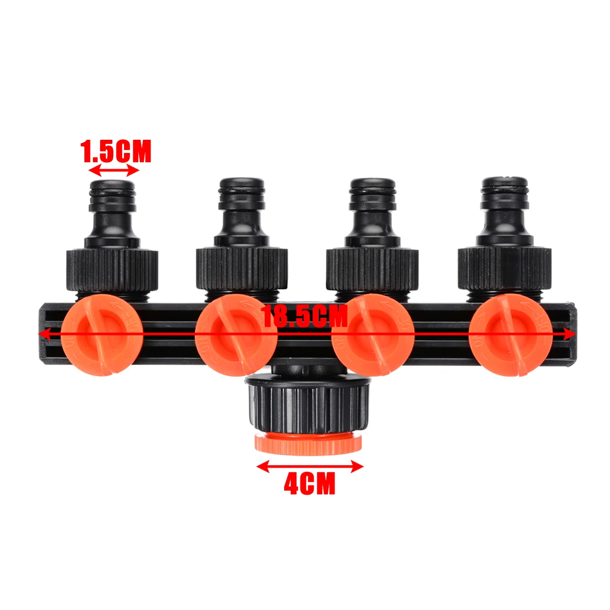 4 Way Garden Water Tap Connectors Hose Pipe Splitter Quick Connectors Adaptor 1/2 inch Hose Watering Irrigation Garden Supplies