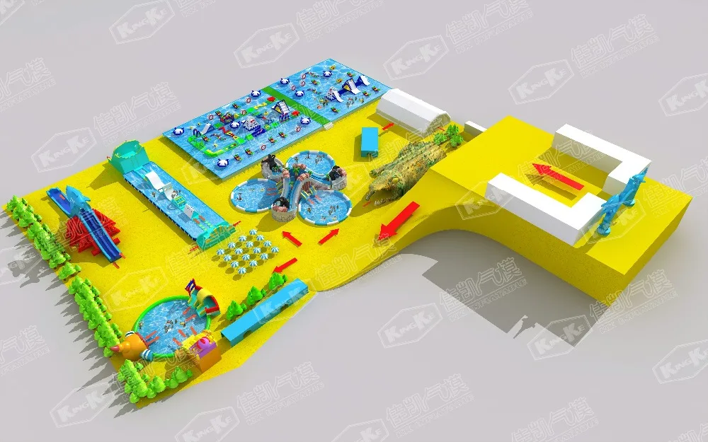 

Affordable above ground swimming pool with inflatable slides