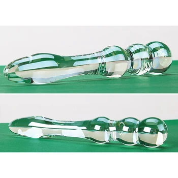 19cm Glass beads Anal Plug Penis butt plug Nightlife anus backyard stopper Dildo adult toys Adult Gay Sex Toys for Men Women 4