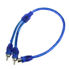 Aux 2018 AUTO Fashion Car Audio 1 RCA Female to 2 RCA Male Y Splitter Cable