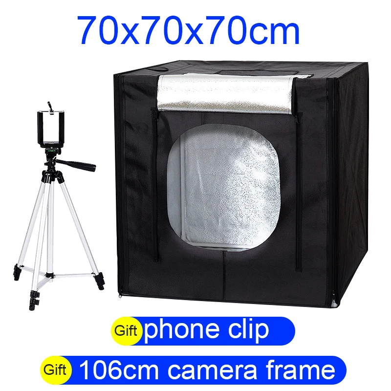 Световой светодиодный фтбокс для фотостудии CY 70*70*70 см световая палатка съемки