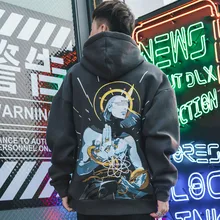 Aolamegs худи толстовка мужская толстовки для мужчин японский печатных с капюшоном флисовый пуловер Толстовка High street Мода хип хоп Уличная Толстовка Осень