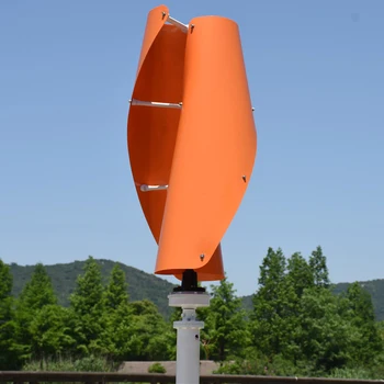 

R&X 400W/600W Spiral Vertical Axis Windmill Orange Wind Turbine Power Generator 12/24V High-efficiency Noiseless Free Controller