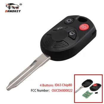 

Dandkey 4 Buttons Remote ASK 315mhz OUCD6000022 With ID63 Chip 80 Car Key Shell Cover For Ford Escape Keyless Entry Combo