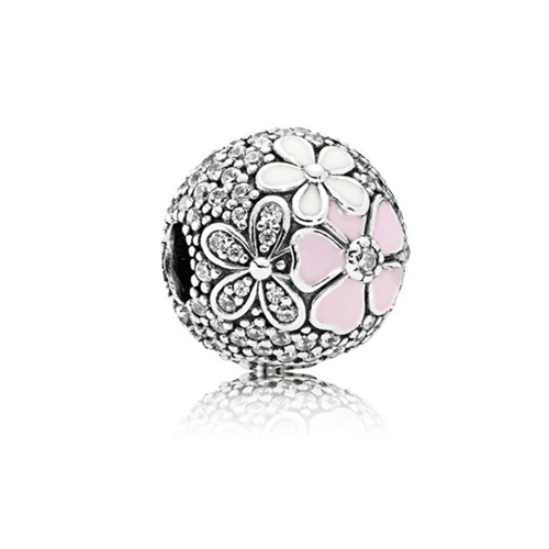 Женский браслет Pandora из сплава серебра в стиле панк с рисунком виде сердечек
