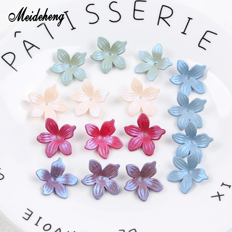 

Meideheng Acrylic Spraying Flower Charms Beads Color Intrigue Accessories For Needlework Handmade Crafts Gifts Design Ornaments