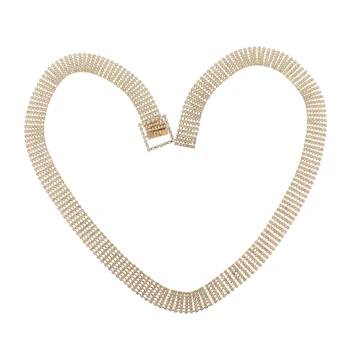 

7 Row Diamante Diamond Ladies Waist Chain Dress Clothing Charm Belt Gold
