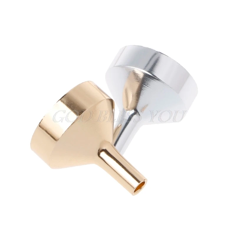 

1 PC Alumite Silver/Gold Mini Hopper Funnel Electroplate For Rechargeable Essential Oil Perfume Bottles New Fashion Solid