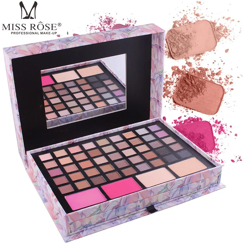 

Miss Rose Eyeshadow Pallete Matte Blush Palette Lipstick With Foundation Powder Palette With Highlighter Palette Makeup Set