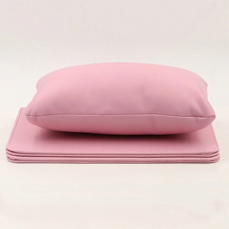 

1 Set Pro Nail Art Hand Pillow PU Leather Arm Hand Rest Holder Pink/Brown Nails Care Salon Cushion Hand Rests Manicure Tool