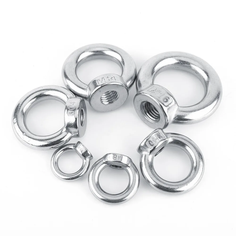 DIN582 Stainless Steel Lifting Eye Nuts Fastener Hardware M6 M8 M10 M12 M14 M16 Nut for Cable