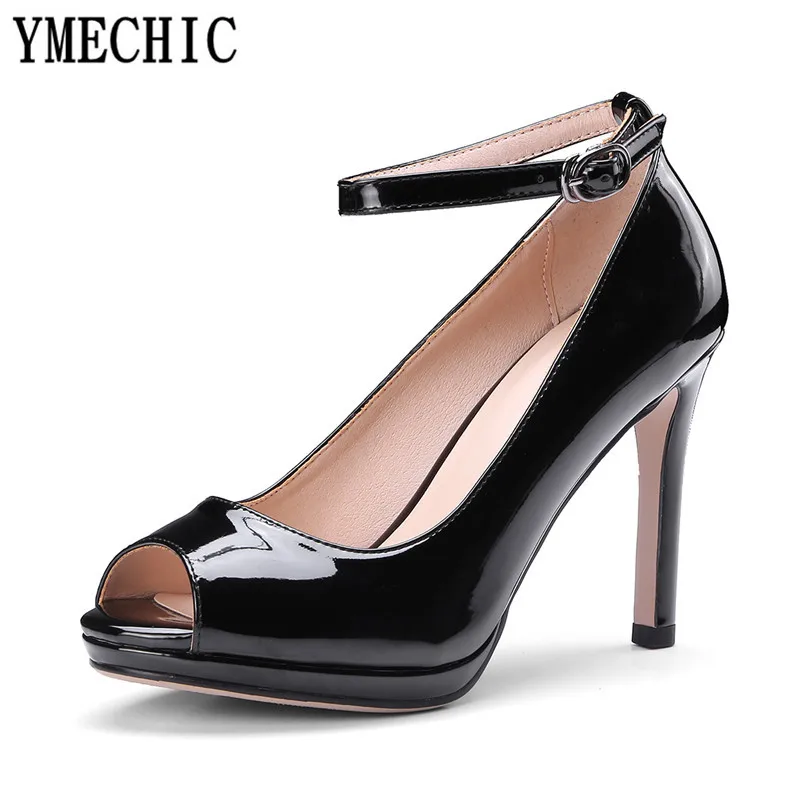 Туфли лодочки YMECHIC женские на высоком каблуке офисные вечерние туфли с ремешком