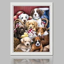 5D diy diamant malerei Tiere Hund kreuzstich Voller quadratischer Rhinestone diamant Mosaik stickerei wohnkultur Geburtstagsgeschenk F162