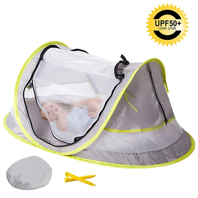 

Children's easy to carry speed open beach tent UV50+ baby multi-purpose mosquito net moving bed