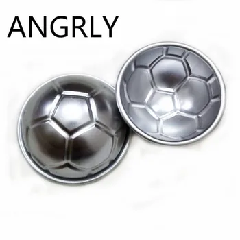 

ANGRLY 10pcs Stainless Steel Half Football Form Small Cake Mould Jelly Mold Pudding Hemisphere DIY Baking Mold Cake Dessert