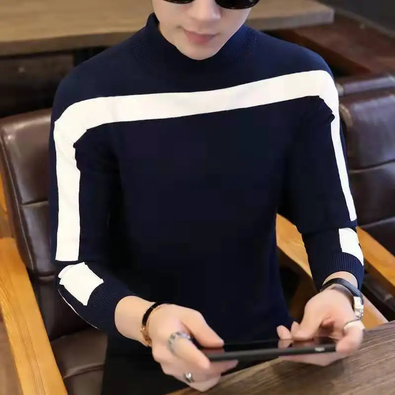 

Fall and Winter 2019 New Leisure Pullovers Men's Long Sleeve Tight Knitted Christmas Brand Sweaters Fashion Men's Knitted Sweate
