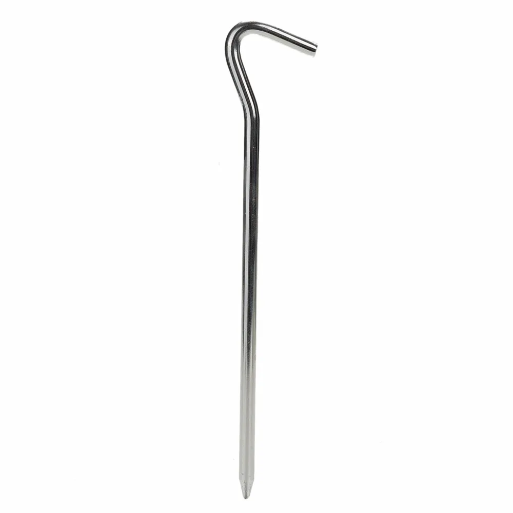 10PCS Tent Nails Outdoor Camping Hiking Tent Floor Nail Aluminum Alloy 7 Shape Round Tent Pegs Stakes approx 15.5cm x 0.6cm