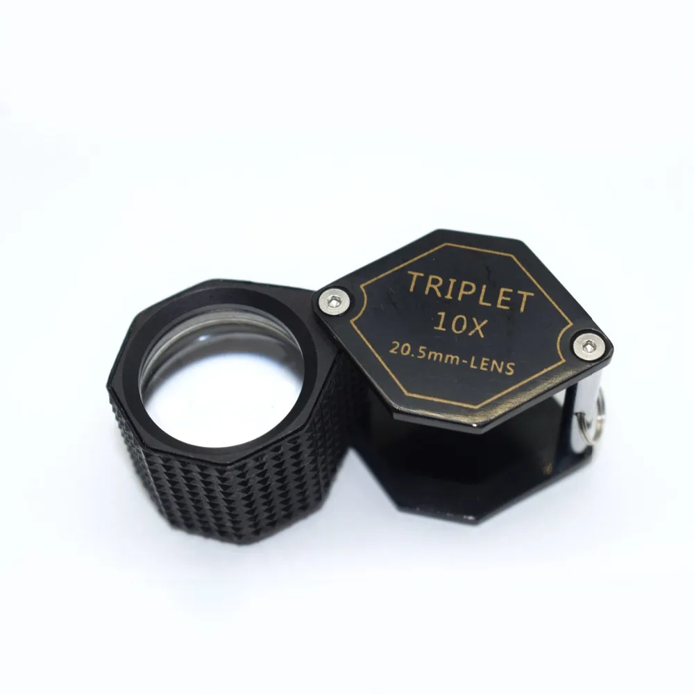 10X Jeweler Eye Loupe Magnifying Glass Mini Triplet Jewelry Toolsin