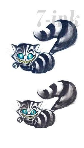 

Water Transfer fake tattoo Cartoon cute blue eyes smile cats tattoo body art Waterproof Temporary tattoo for adults kids