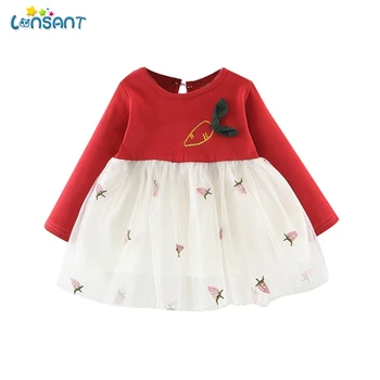

LONSANT Princess Girls Dress Children Long Sleeve Winter Autumn Baby Girl Party Dresses For Kids Clothes Christmas Dress N30