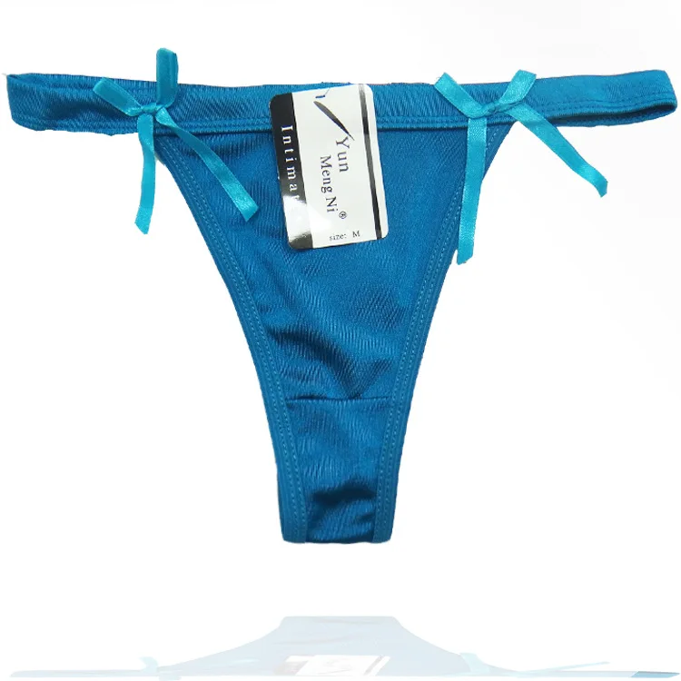 Buy Pack of 12 Low Rise Solid Silk Thong Underwear