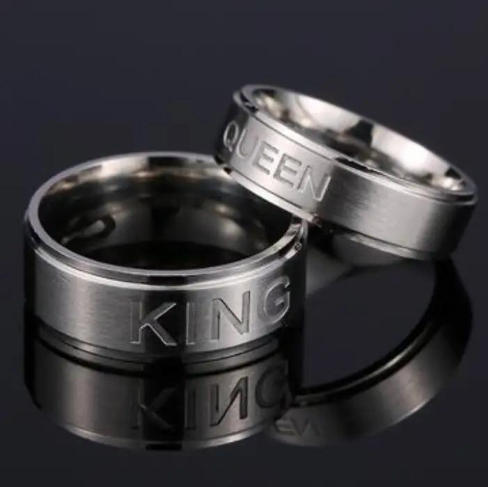 36pcs King and Queen 316L Stainless Steel Lovers Rings Couples Wedding Engagement Anniversary Band Wholesale Jewelry lots | Украшения и