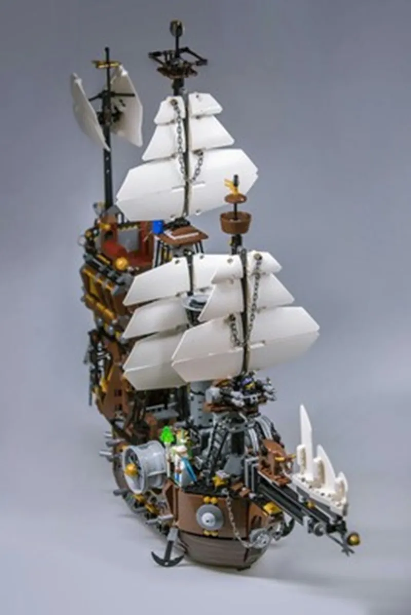 DHL 16002 2791 шт. пиратский корабль MetalBeard моря модель коровы здания Наборы