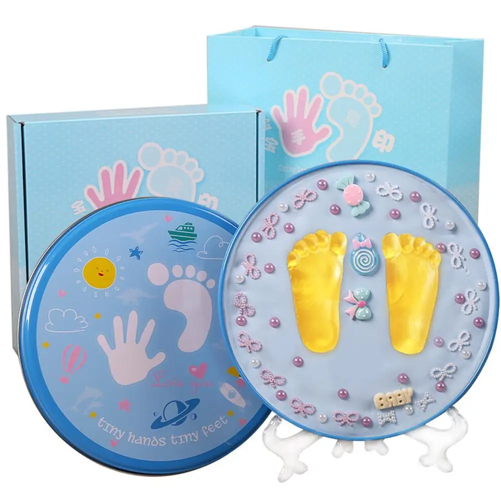 

Baby Hand Print Footprint Imprint Kit Baby Handprint Mud And Foot Print Baby Souvenirs Baby Hand And Foot Mold Hundred Days Gift