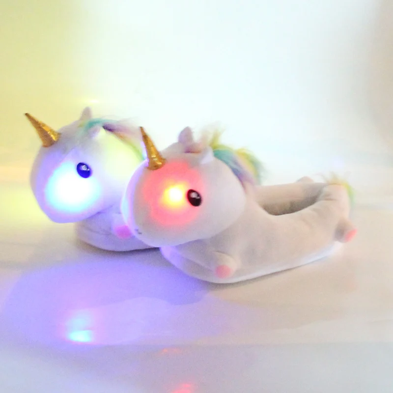 Новый единорог с плюшевой подкладкой Тапочки мультяшным героем Chausson Licorne