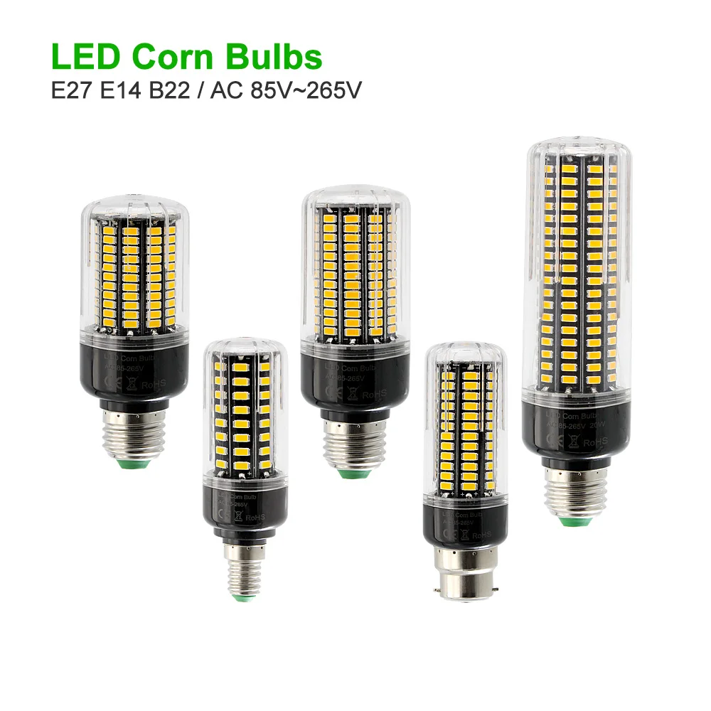 Светодиодная лампа-кукуруза ANBLUB 5736 SMD 3 Вт 5 7 9 12 15 20 E27 E14 B22 светильник-265 в | Лампы и