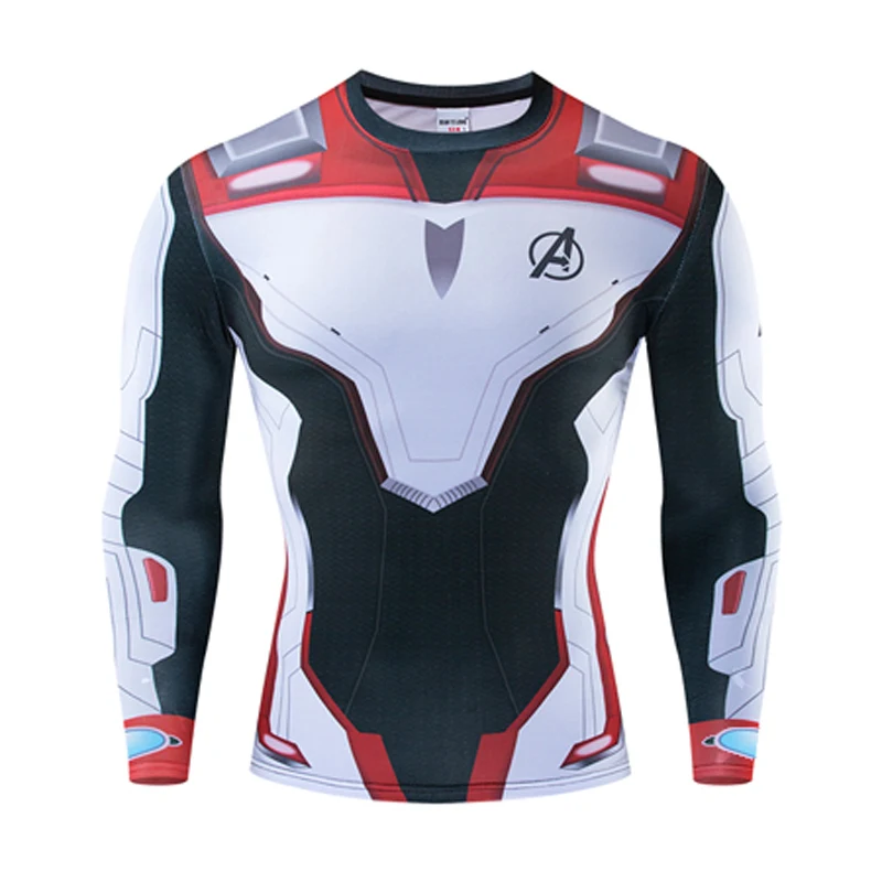 

2019 New Avengers 4 Endgame Quantum War 3D Printed T shirts Men Compression Shirt Cosplay Costume Tops For Male Fitness Cloth