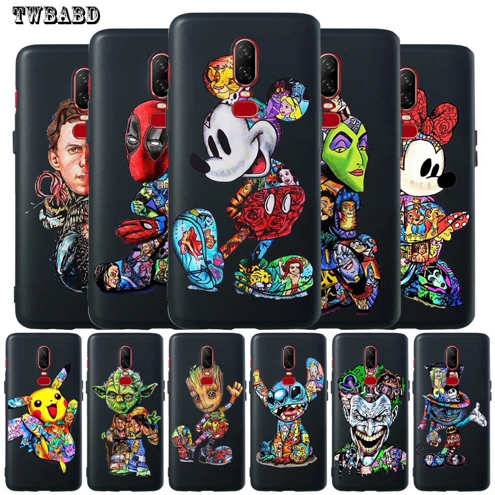 

Cute Minnie Mickey Stitch For Coque Oneplus 6t 6 5 5t shell Soft Silicone TPU Capa phone Case for Oneplus 6 Cover