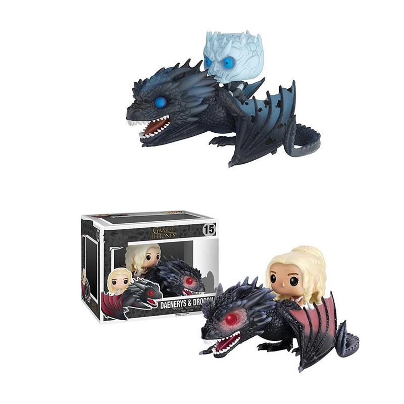 

FUNKO POP Game Of Thrones NIGHT KING & ICY VISERION Daenerys Rides Drogon Action Figure Collectible Model Toys for Children Gift