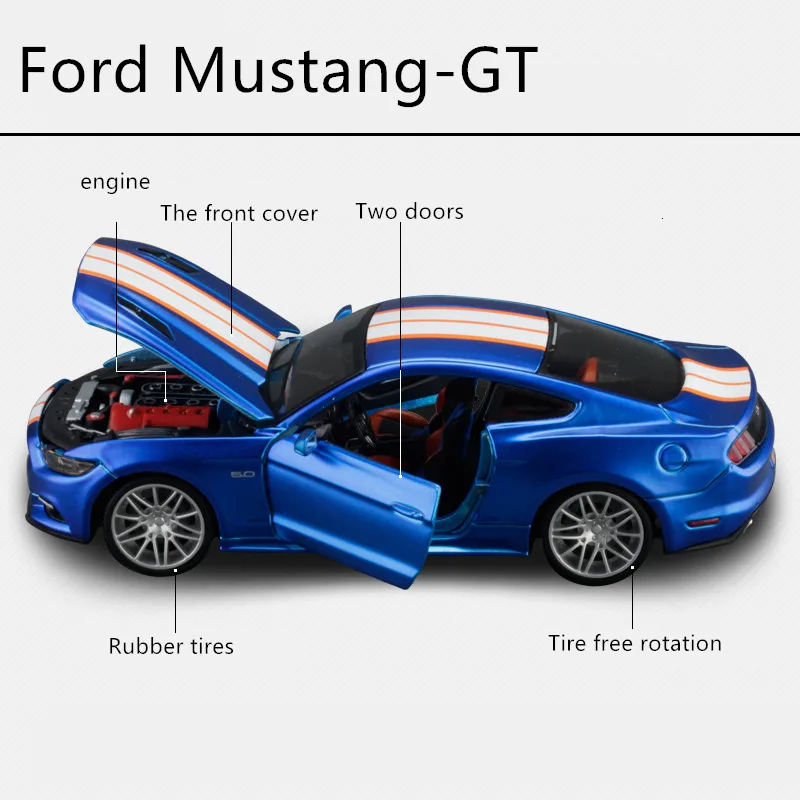 Maisto 1:24 Ford Mustang-GT Модель автомобиля из сплава украшение Коллекция игрушек инструменты подарок