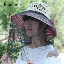 

Kagenmo Women Leisure Sun Hat Summer Bucket Hats Outdoor Breathable Stroll Cap Mesh Protection